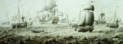 Wysyłka w Choppy Waters (szkic ołówkiem) autorstwa Adriaen van Salm