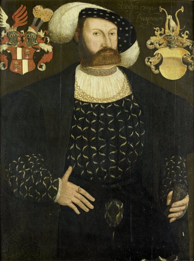 Przypuszczalnie pośmiertny portret Rudolpha van Buynou (zm. 1542), wysokiego komornika Stavoren i „Grietmana” z Gaasterland autorstwa Adriaen van Cronenburg (attributed to)
