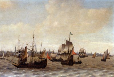 Wysyłka Antwerpii (olej na płótnie) autorstwa Adriaen van Diest