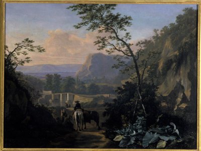 Południowy krajobraz z Jeźdźcem, 1654 autorstwa Adriaen van Eemont