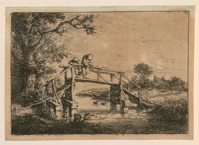 Wędkarze na moście autorstwa Adriaen van Ostade
