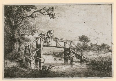 Wędkarze na moście autorstwa Adriaen van Ostade