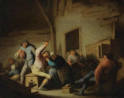 Weseli chłopi w karczmie autorstwa Adriaen van Ostade