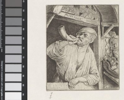 Baker dmucha w róg autorstwa Adriaen van Ostade