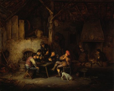 Grupa chłopów w gospodzie autorstwa Adriaen van Ostade