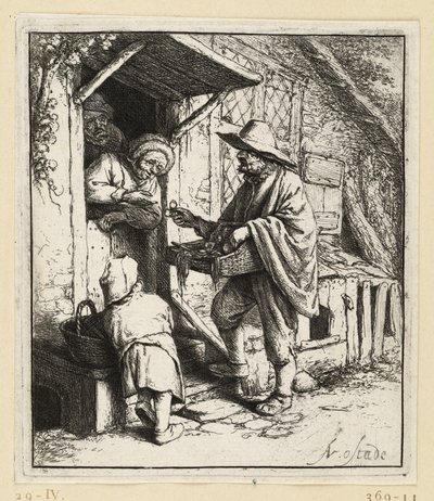 Sprzedawca okularów autorstwa Adriaen van Ostade