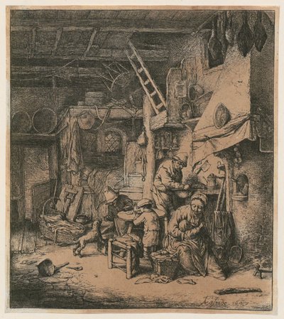 Rodzina autorstwa Adriaen van Ostade