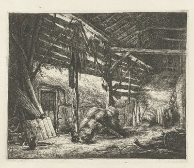 Wnętrze stodoły Stodoła autorstwa Adriaen van Ostade