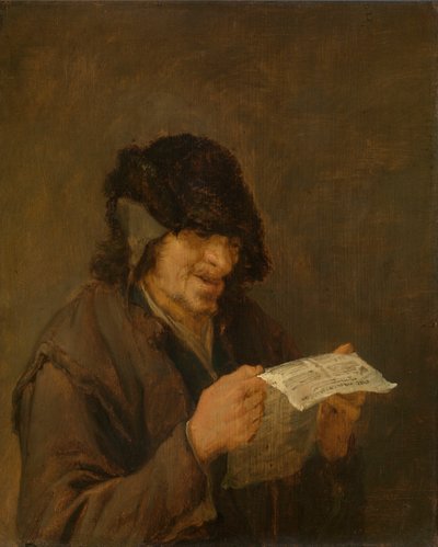 Mężczyzna czytający gazetę autorstwa Adriaen van Ostade