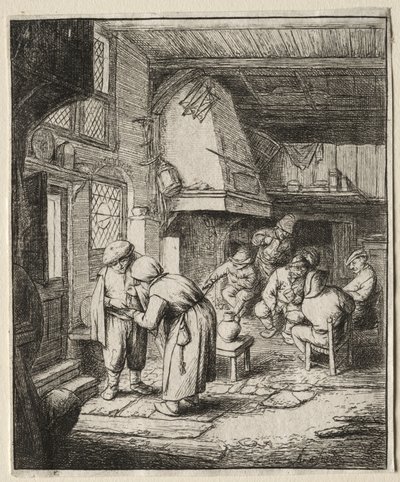 Chłop spłaca swój dług autorstwa Adriaen van Ostade