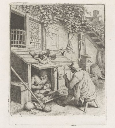 Szewc w warsztacie przed swoim domem autorstwa Adriaen van Ostade