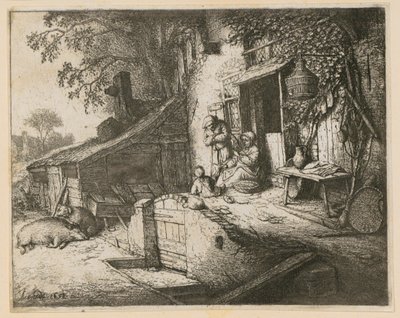 Prządka autorstwa Adriaen van Ostade