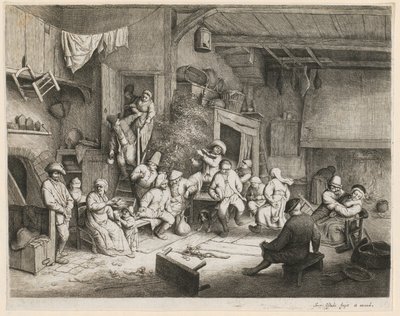 Taniec w gospodzie autorstwa Adriaen van Ostade