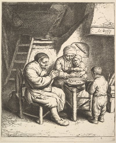 Błogosławieństwo autorstwa Adriaen van Ostade