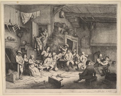 Taniec w gospodzie autorstwa Adriaen van Ostade