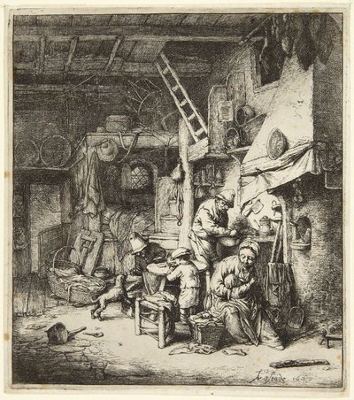 Rodzina autorstwa Adriaen van Ostade