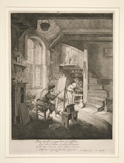 Malarz w swojej pracowni autorstwa Adriaen van Ostade