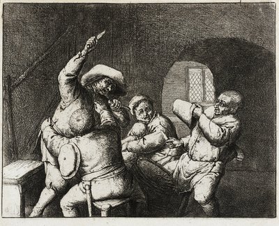 Kłótnia chłopów autorstwa Adriaen van Ostade