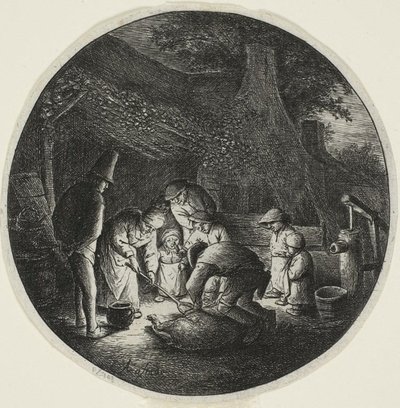 Świniobójcy autorstwa Adriaen van Ostade