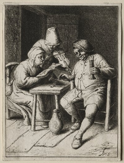 Wokalista autorstwa Adriaen van Ostade