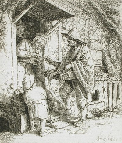 Sprzedawca okularów autorstwa Adriaen van Ostade