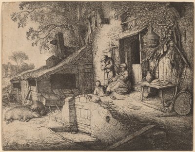 Prządka autorstwa Adriaen van Ostade