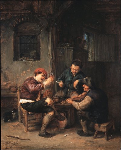 Trzej chłopi w gospodzie autorstwa Adriaen van Ostade