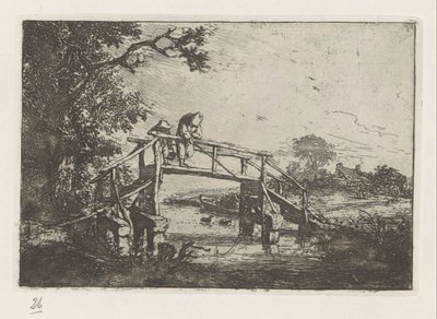 Dwóch rybaków na moście autorstwa Adriaen van Ostade