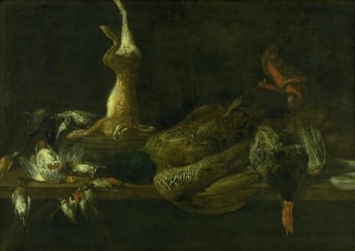 Martwa natura z grą na stole autorstwa Adriaen van Utrecht