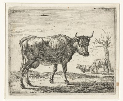 Trzy krowy Różne zwierzęta (tytuł serii) autorstwa Adriaen van de Velde