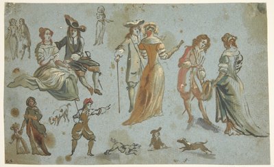 Studia postaci autorstwa Adriaen van de Velde