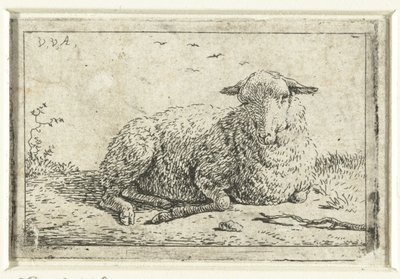 leżące owce autorstwa Adriaen van de Velde