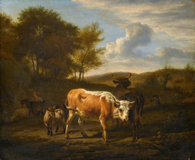 Górzysty krajobraz z krowami autorstwa Adriaen van de Velde