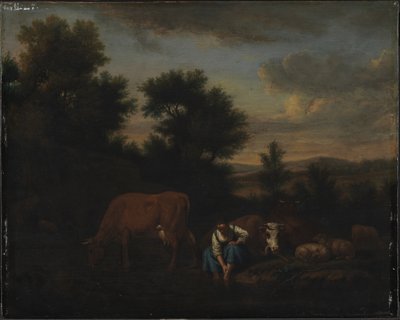 Pasterka z bydłem autorstwa Adriaen van de Velde