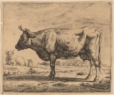 Dwie krowy i owca autorstwa Adriaen van de Velde