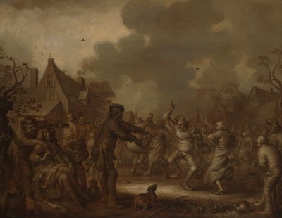 Chłopi tańczą autorstwa Adriaen van de Venne