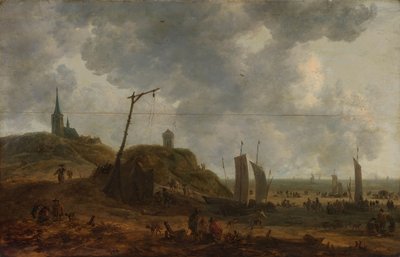 Plaża w Katwijk autorstwa Adriaen van der Kabel