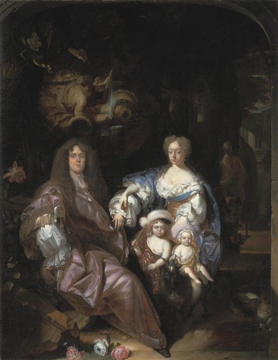 Portret nieznanej rodziny autorstwa Adriaen van der Werff