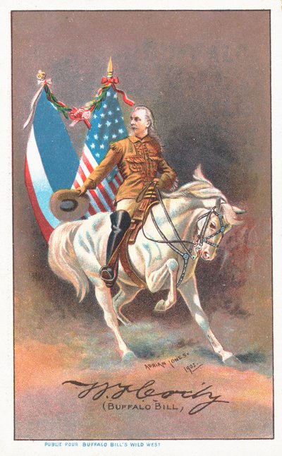 Buffalo Bill na białym koniu autorstwa Adrian Jones