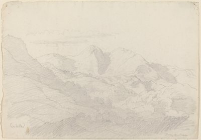 Wzgórza Sabine i Rocca Santo Stefano widziane z Civitella autorstwa Adrian Ludwig Richter