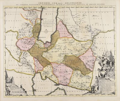 Szkic Imperium Perskiego z pism geograficznych Arabów i Persów, dokonany przez Adriana Relando autorstwa Adrian Reeland