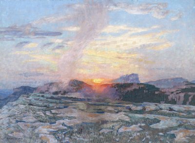 Zachód słońca w Prowansji, ok. 1927 autorstwa Adrian Scott Stokes