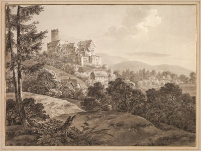 Widok na zamek Gnandstein, ok. 1900 r. 1795. autorstwa Adrian Zingg