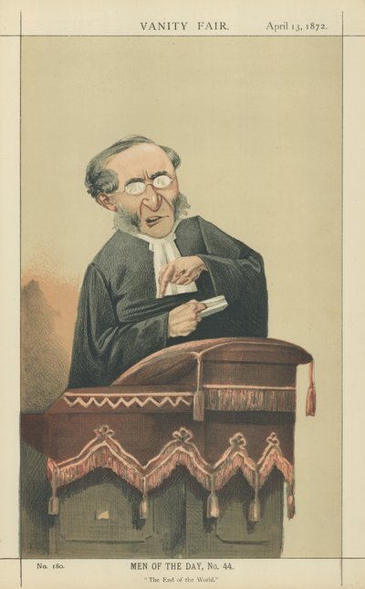 Wielebny John Cumming (kolorowa litografia) autorstwa Adriano Cecioni