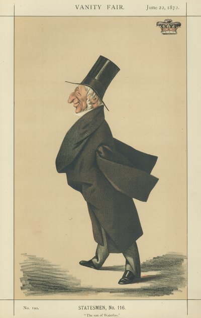 Sir Arthur Wellesley (kolor lito) autorstwa Adriano Cecioni