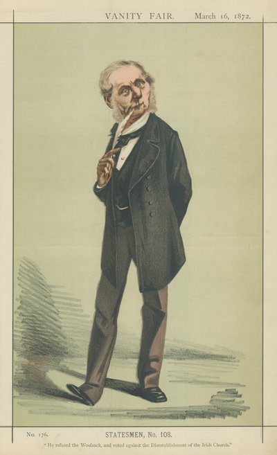 Sir Roundell Palmer (kolorowa litografia) autorstwa Adriano Cecioni