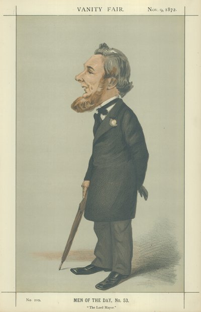 Sir Sydney Hedley Waterlow (kolorowa litografia) autorstwa Adriano Cecioni