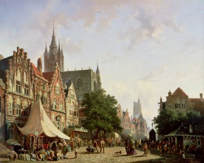 Holenderska scena uliczna autorstwa Adrianus Eversen