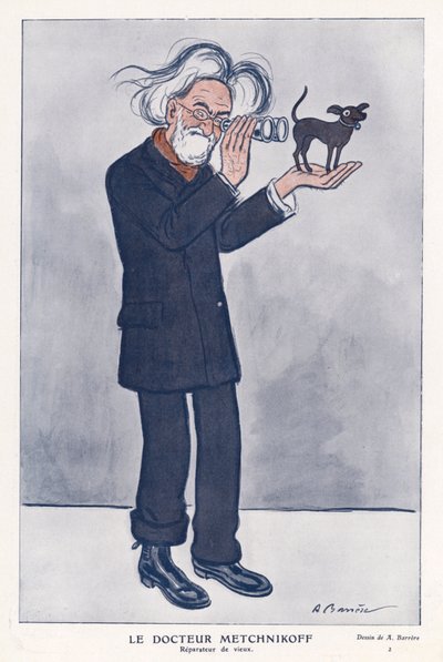 Elie Metchnikoff, rosyjski zoolog (kolor lito) autorstwa Adrien Barrere