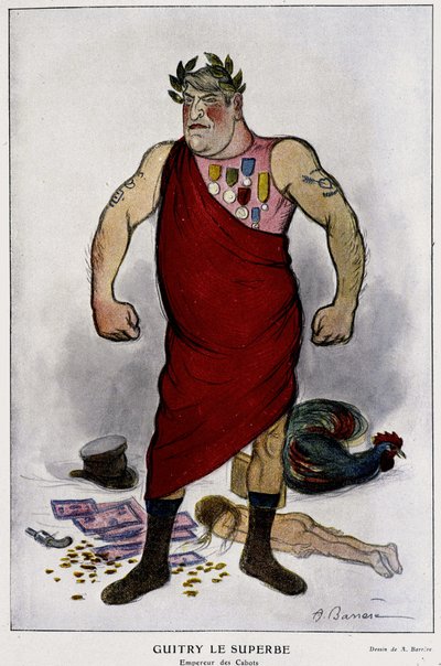 Guitry Wspaniały, Cesarz Cabotów. Komik, dramaturg i reżyser kina francuskiego - w „Fantasio” z 1.12.1911. autorstwa Adrien Barrere